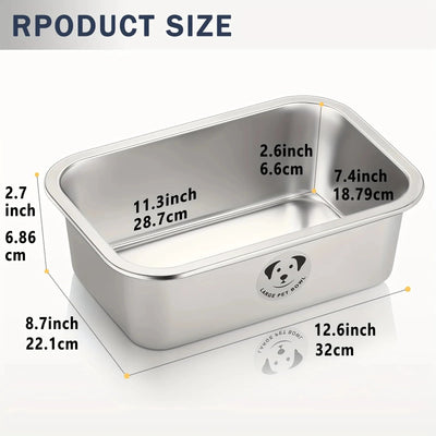 Large Capacity Stainless Steel Dog Bowl